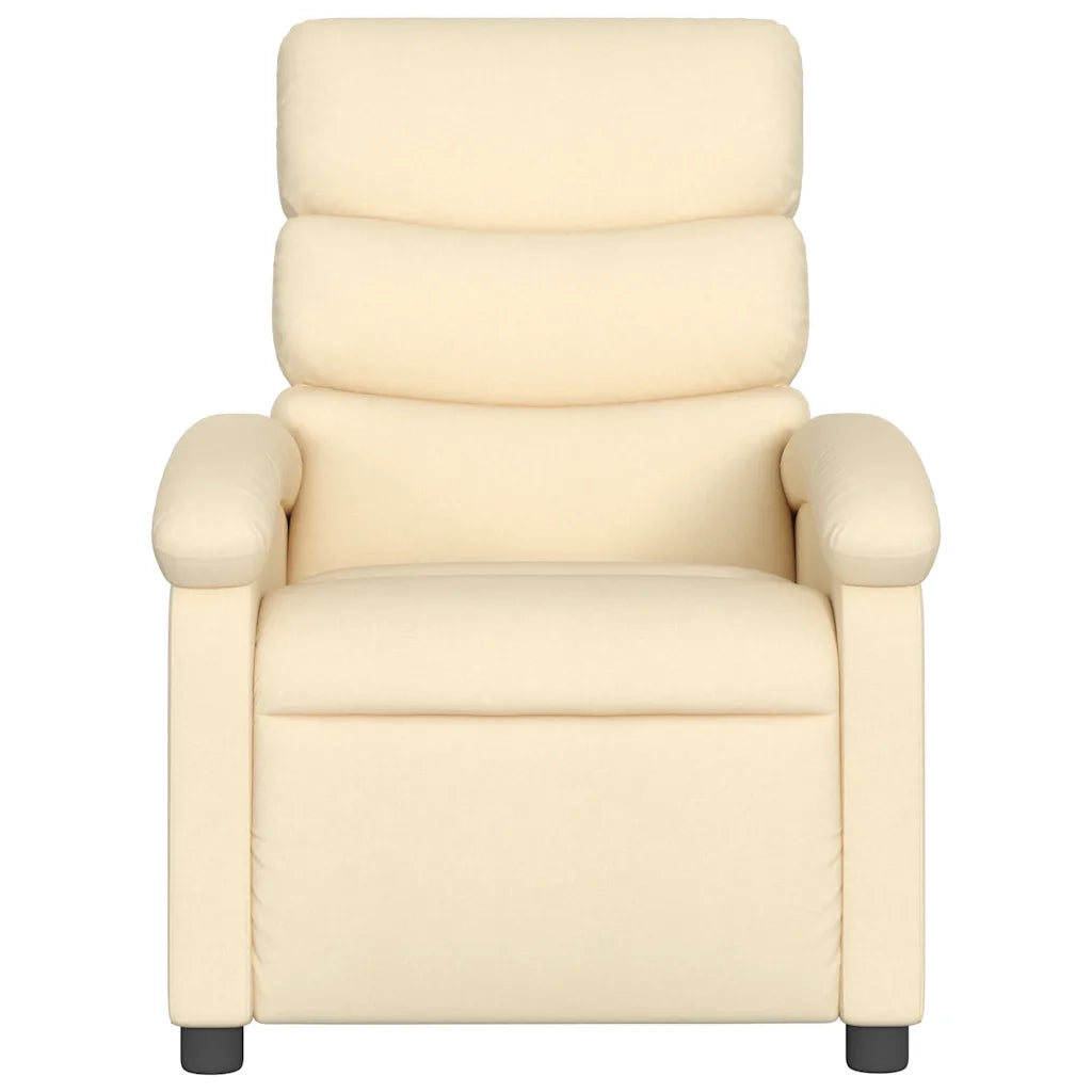 Divano Sedia-Poltrona Reclinabile Massaggiante Elettrica Crema in Tessuto 816862