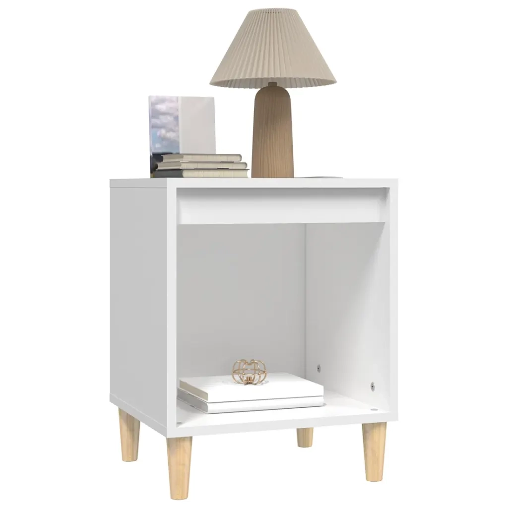 Comodini 2 pz in Bianco 40x35x50 cm 821859