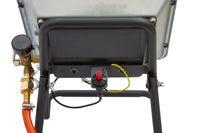 Stufa a Gas Gpl da Interno con Supporto 3,5kW Qlima FGHX145 Silver e Nero