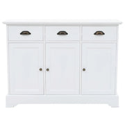 Credenza con 3 Ante in MDF e Legno di Pino 105x35x77,5 cm 245754