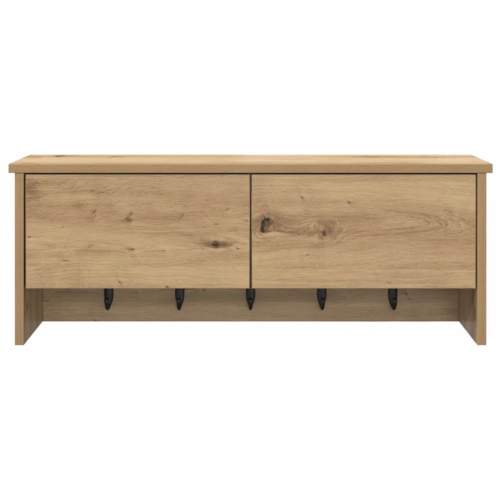 Appendiabiti a muro Rovere artigianale 80 x 20 x 30 cm 874346