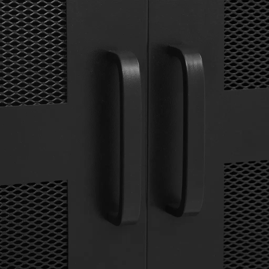 Armadio Ufficio Reticolato Industriale Nero 75x40x120cm Acciaio 145355