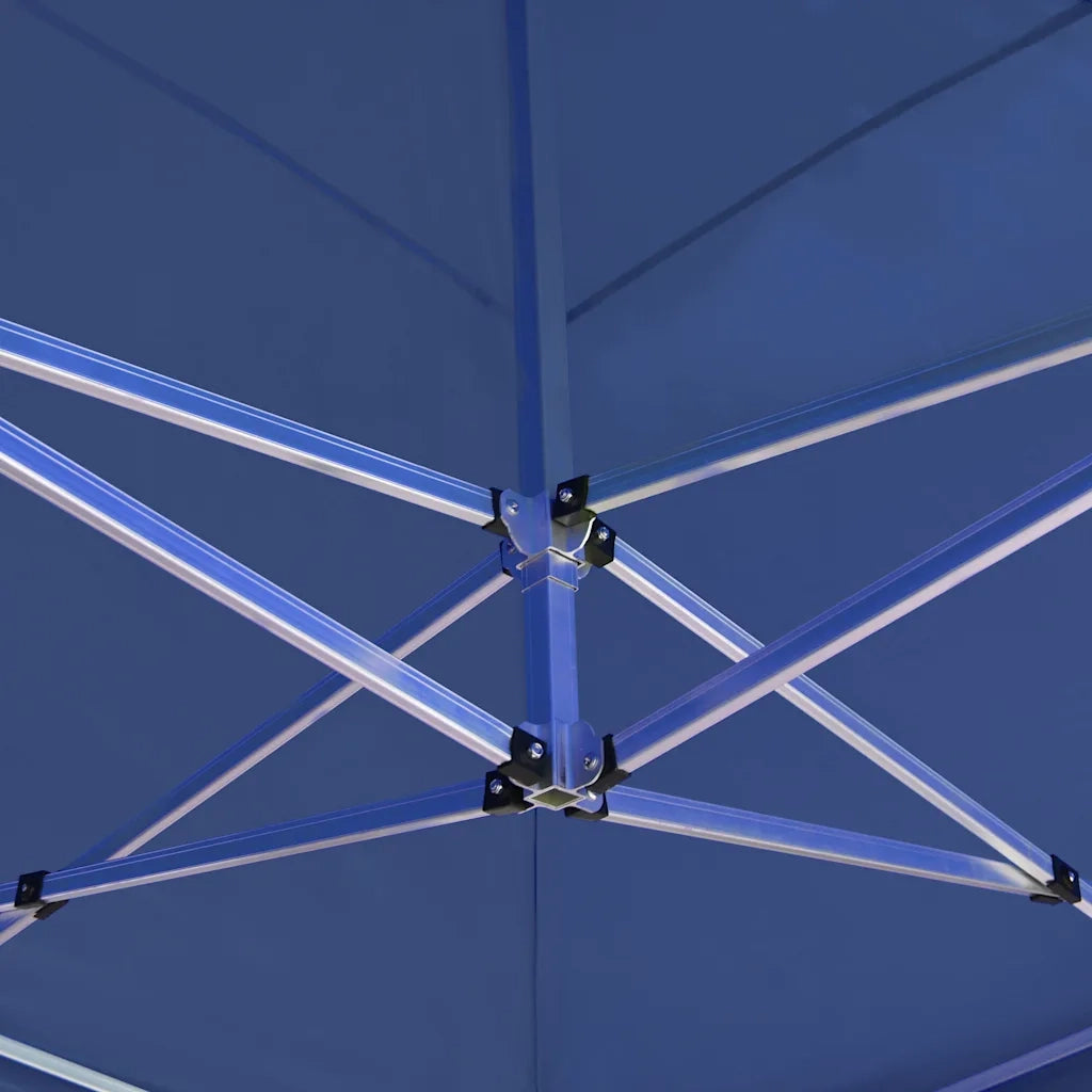 Gazebo | Pergolato Professionale Pieghevole Alluminio con Pareti 6x3 m Blu