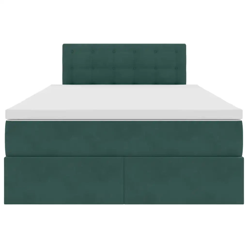 Letto con Contenitore Verde Scuro 120 x 200 cm Velluto