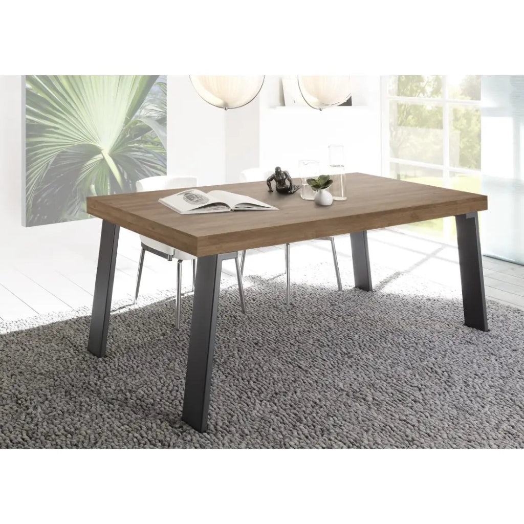 Tavolo da sala da pranzo SPRING – L168 x H88 x L78 cm – Rovere e grigio antracite