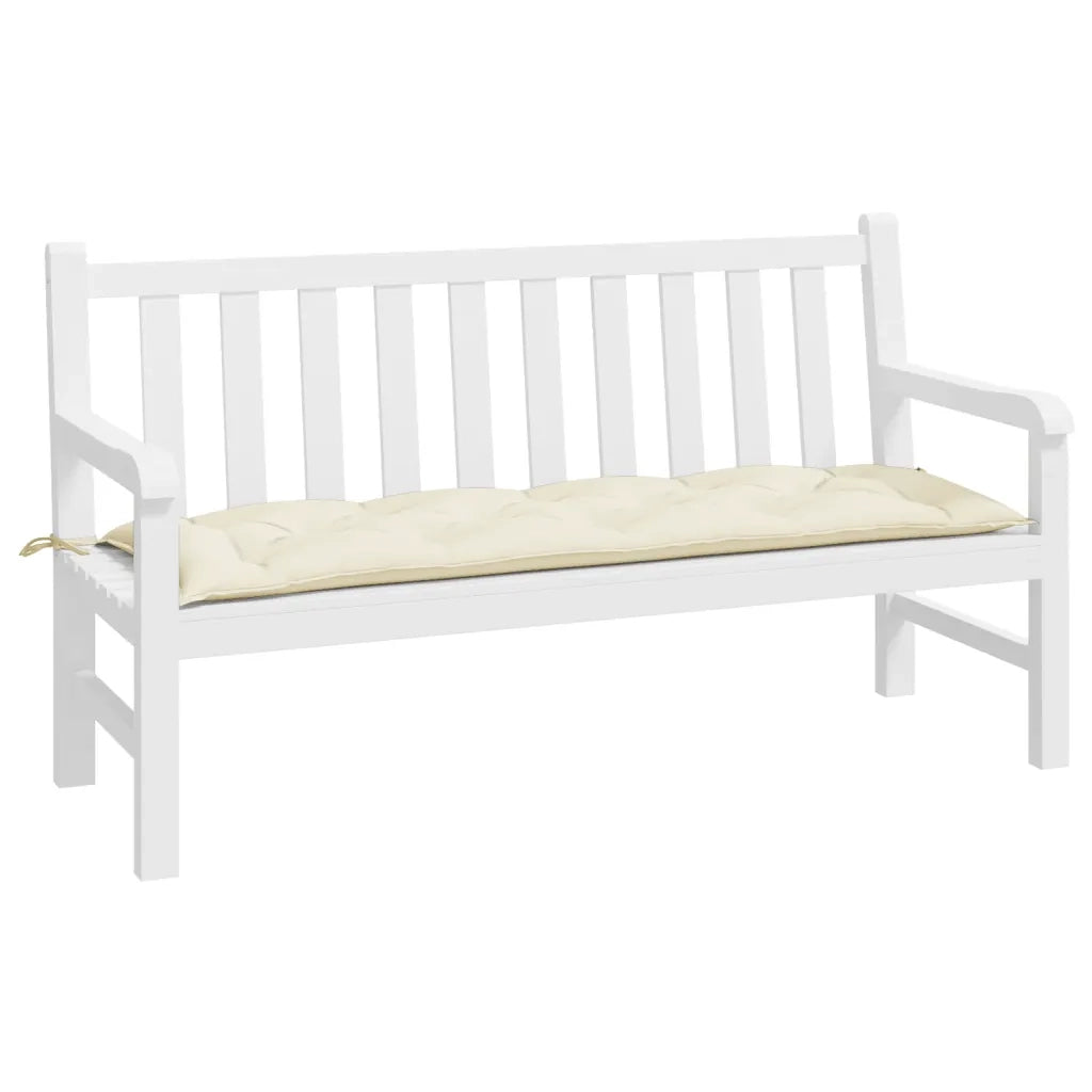 Cuscino per Panca-Cuscini per panchina Bianco Crema 150x50x7 cm in Tessuto Oxford