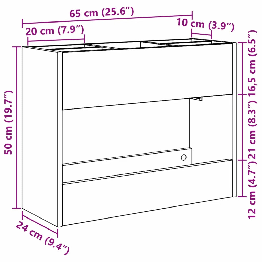 Supporto per Ombrellone Rovere Sonoma 65 x 24 x 50 cm