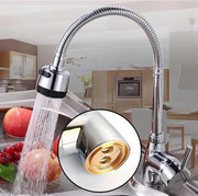 Gootstop per cucina con rubinetto cucina, rubinetto a singolo manico per dilettanti, argento + attacchi per tubi