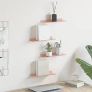 Mensola sospesa 4 pcs Rosa 30 x 9 x 2,5 cm Acciaio 8003939