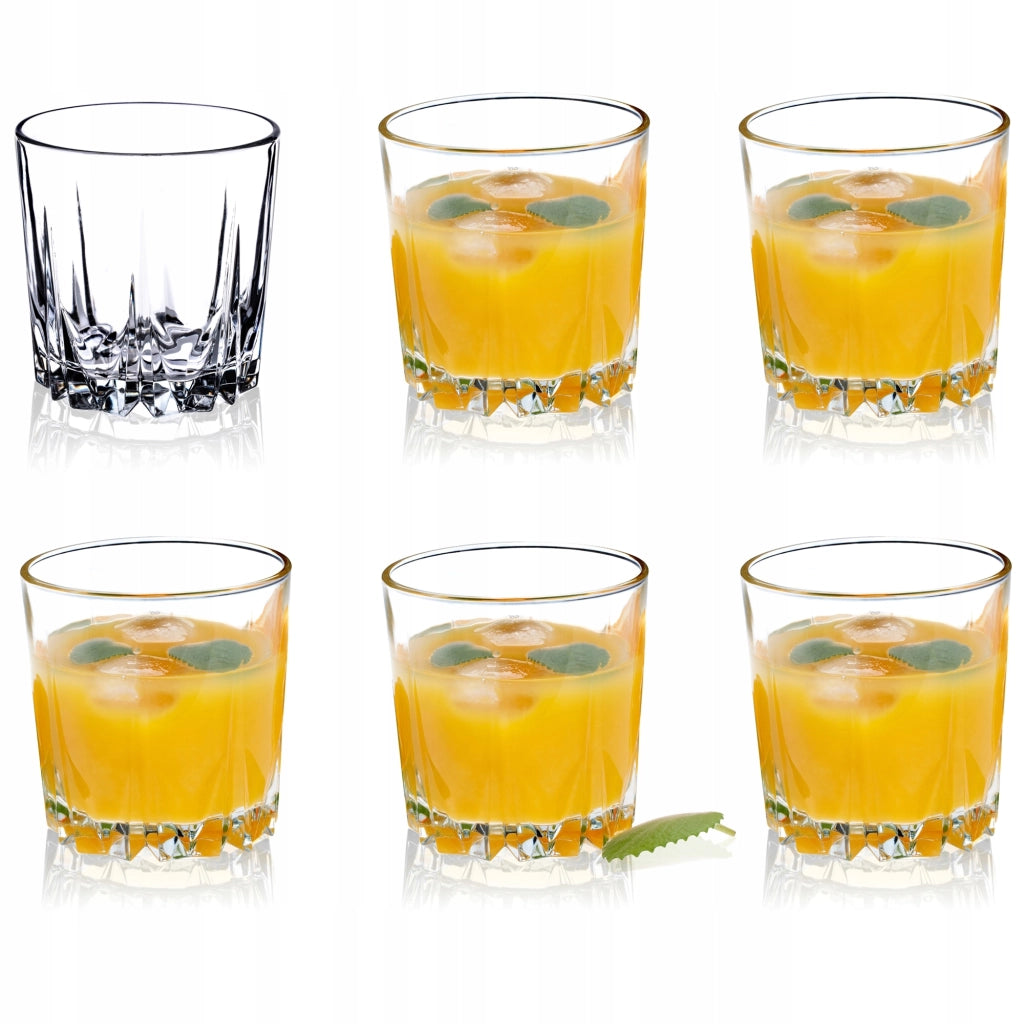 Bicchieri KADAX per bevande, whisky, succhi di frutta, set da 6 bicchieri, 300 ml