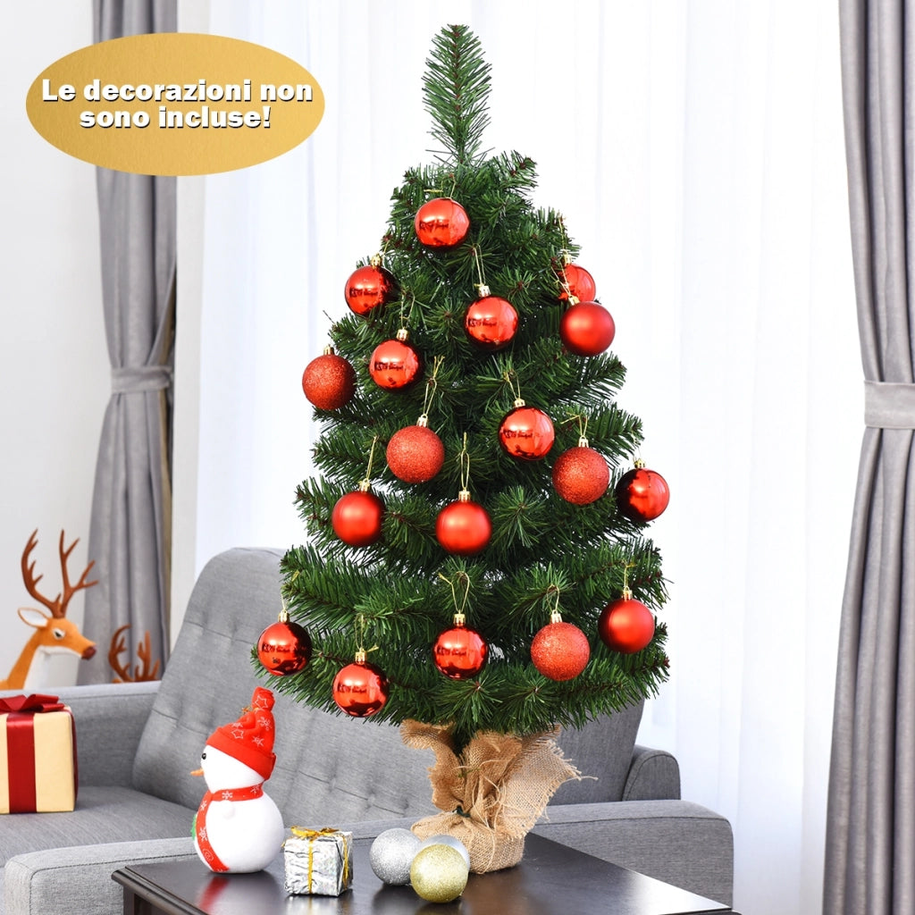 Mini albero di Natale decorazione perfetta da interno-Mini abete artificiale-Decorazioni natalizie in PVC 90 cm Verde