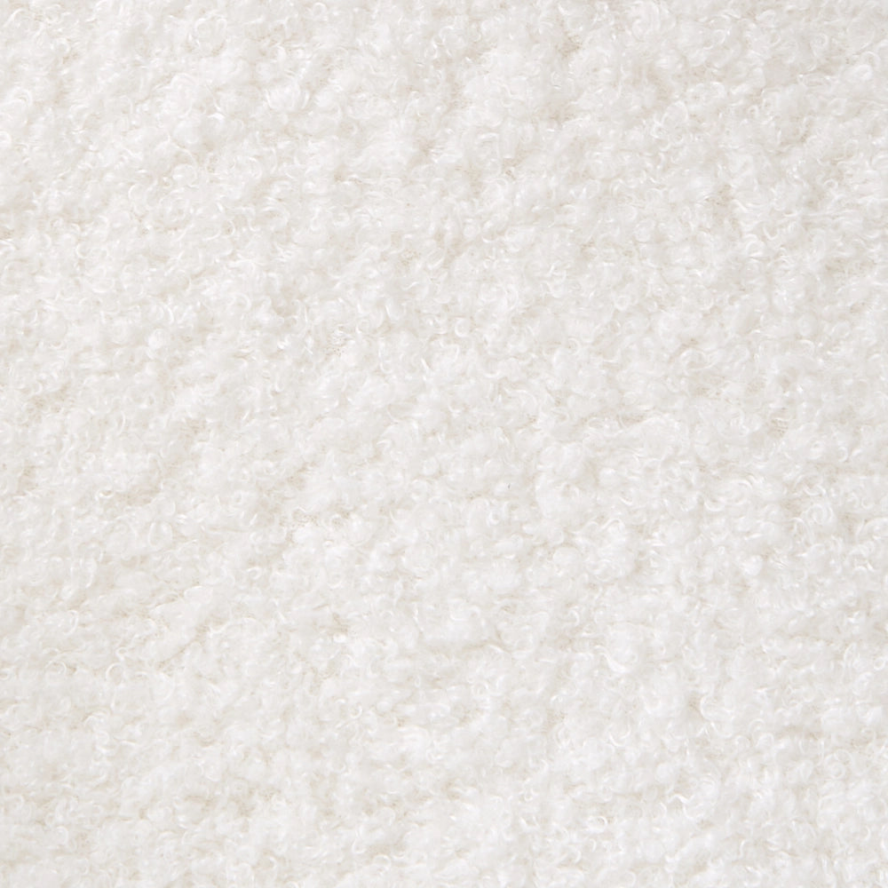 Poltrona tessuto bouclè bianco sporco imbottita Design stile retrò