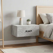 Mobiletto da notte a muro con cassetto 2 pcs Grigio Cemento 898622