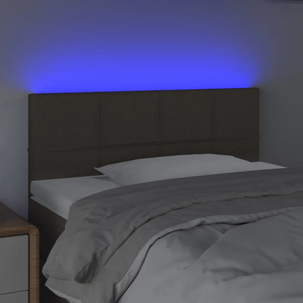 Testiera | Testata a LED Tortora 100x5x78/88 cm in Tessuto