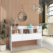 Credenza-Buffet-Armadio da cucina Bianca 120x30,5x70 cm in Legno Multistrato