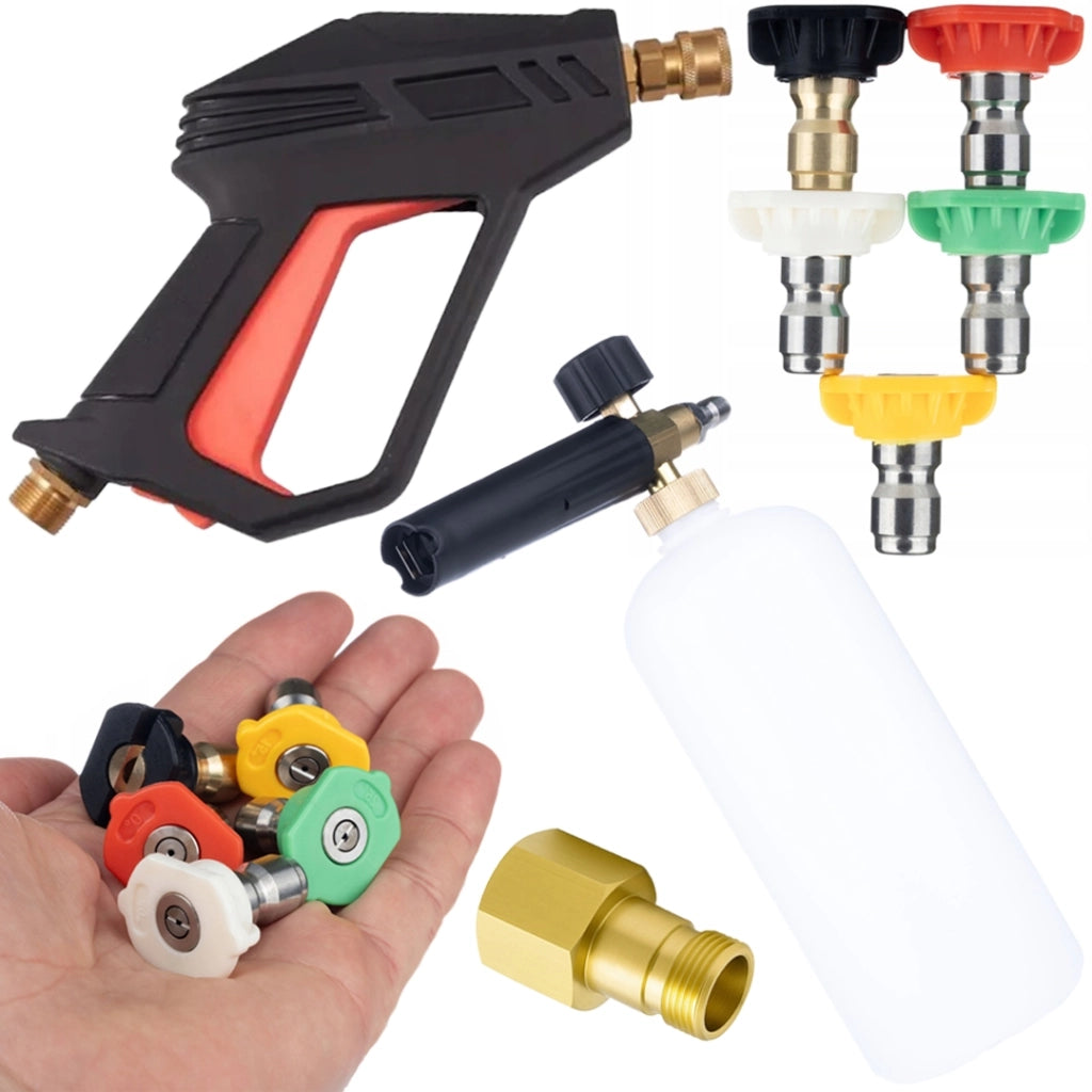 Set di Accessori per Idropulitrice – Pistola M22, Ugelli 5 in 1, Adattatore Easy!Lock
