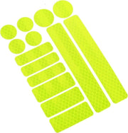 Sticker riflettente per casco, bicicletta e auto - 14 pezzi - Giallo - Sicurezza - Riflessione - Visibilità