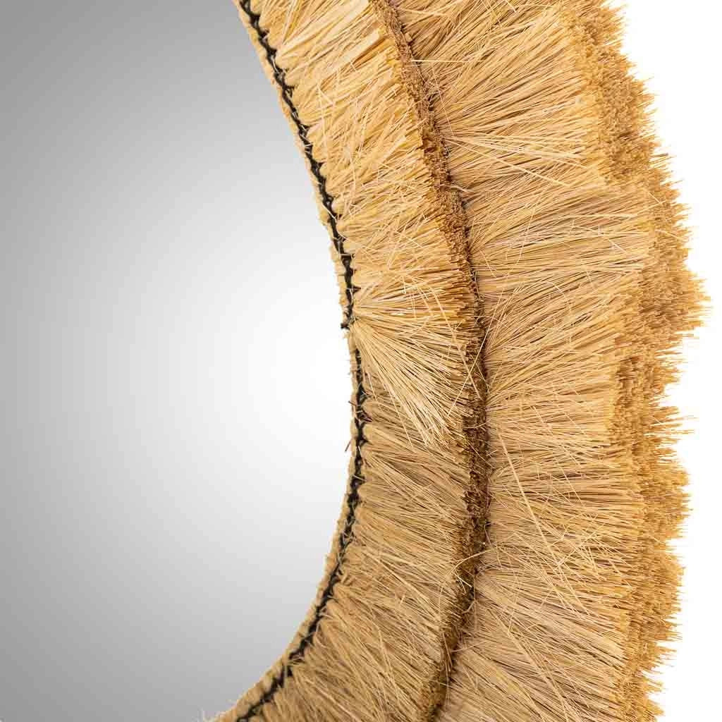 Specchio in fibra naturale marrone 62x80x3h