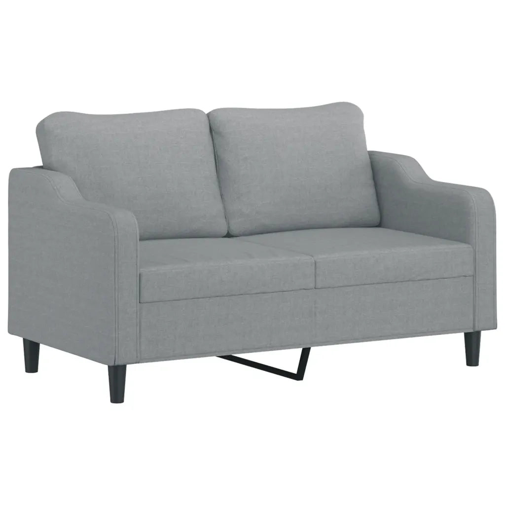 Divano a 2 Posti Grigio Chiaro 140 cm in Tessuto 359359