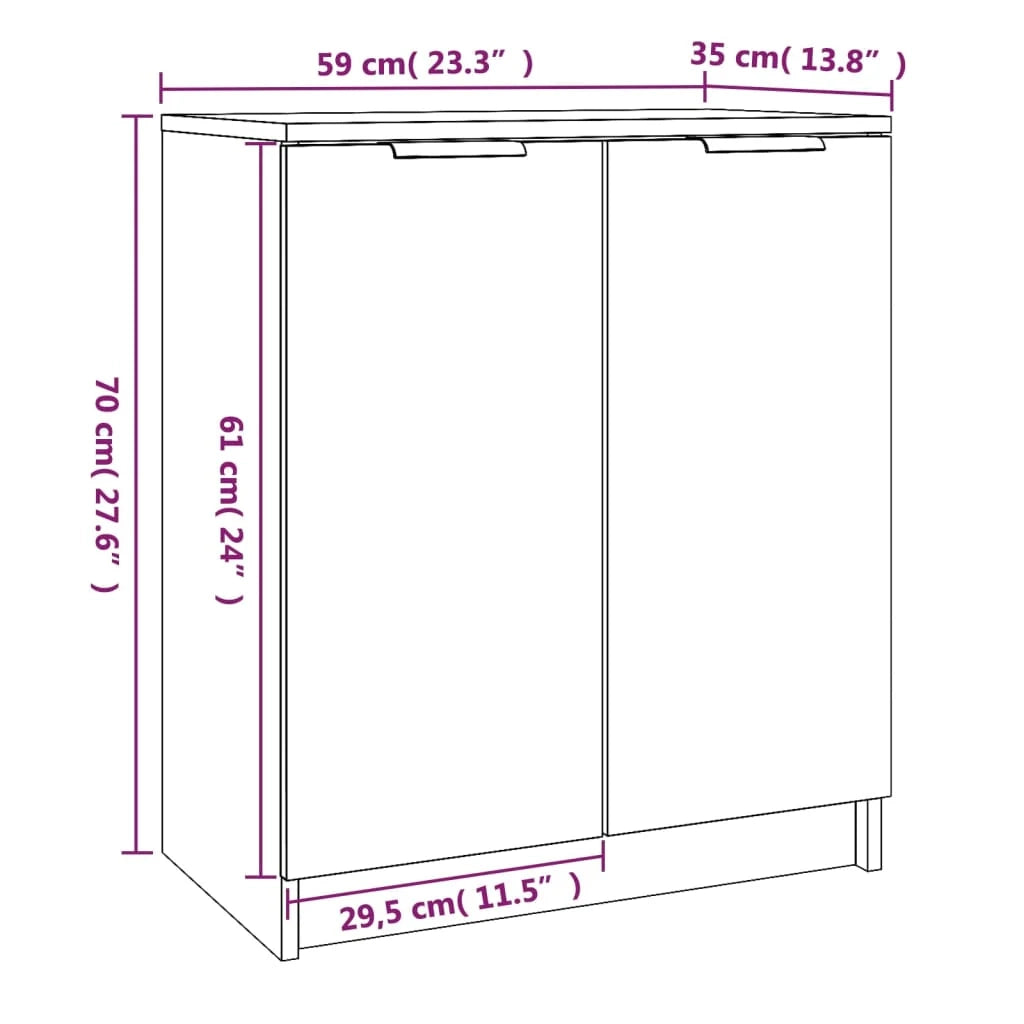 Scarpiera mobile contenitore per scarpe mobile per ingresso/corridoio/soggiorno 59 x 35 x 70 cm legno ingegnerizzato bianco 02_0021475