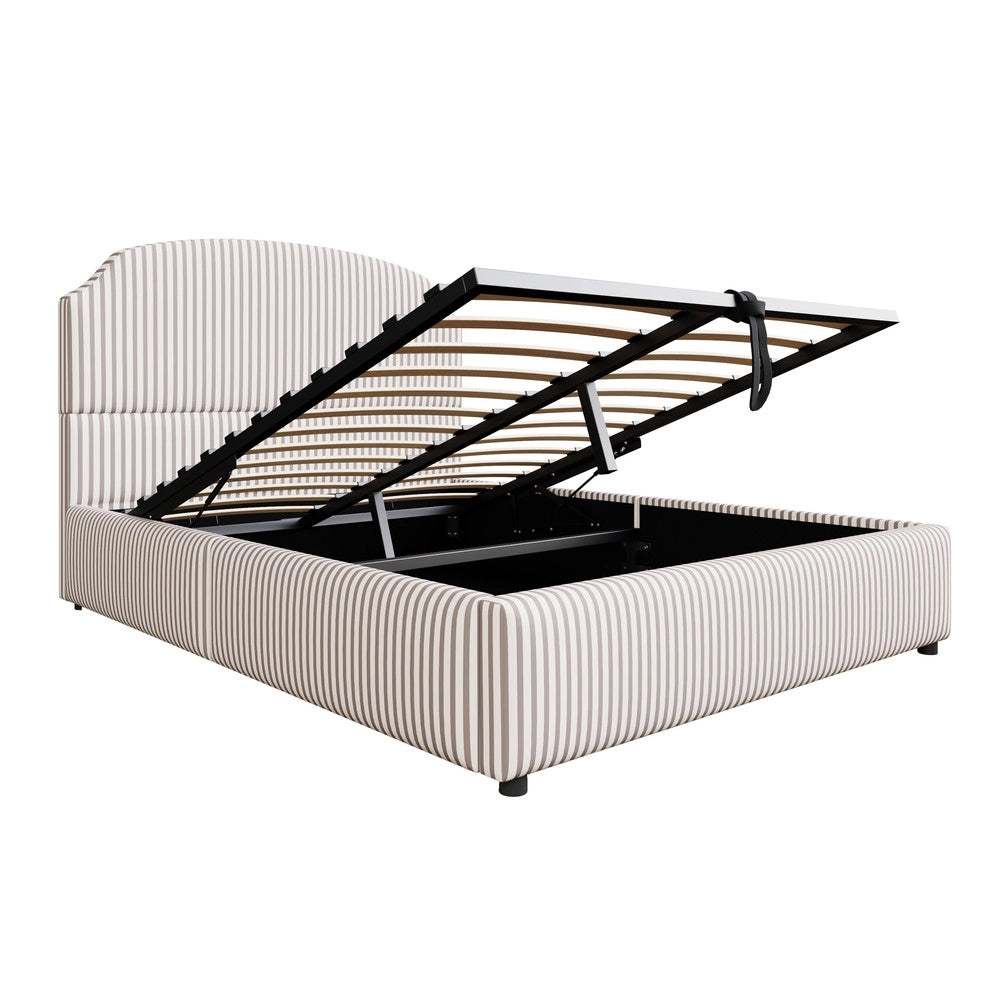 Letto Contenitore Matrimoniale Imbottito ¨C MINIMAL ¨C 140x200, Testiera, Tessuto, Idraulico