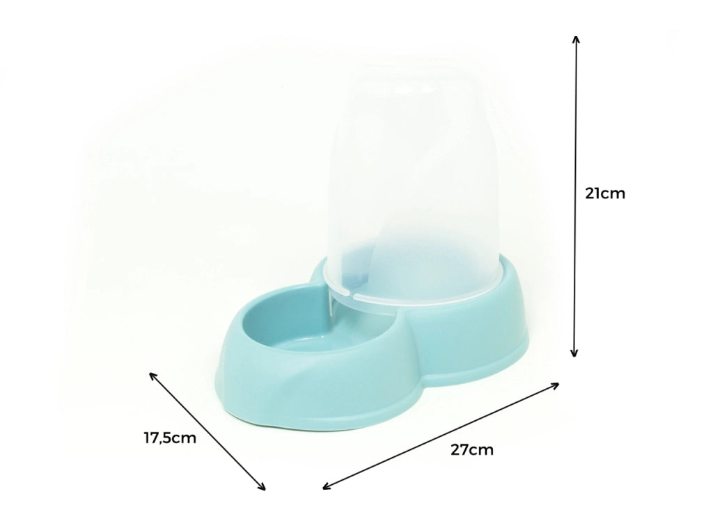 Dispenser Cibo/Acqua 1,6L Per Animali Modello 700084 Colore Azzurro