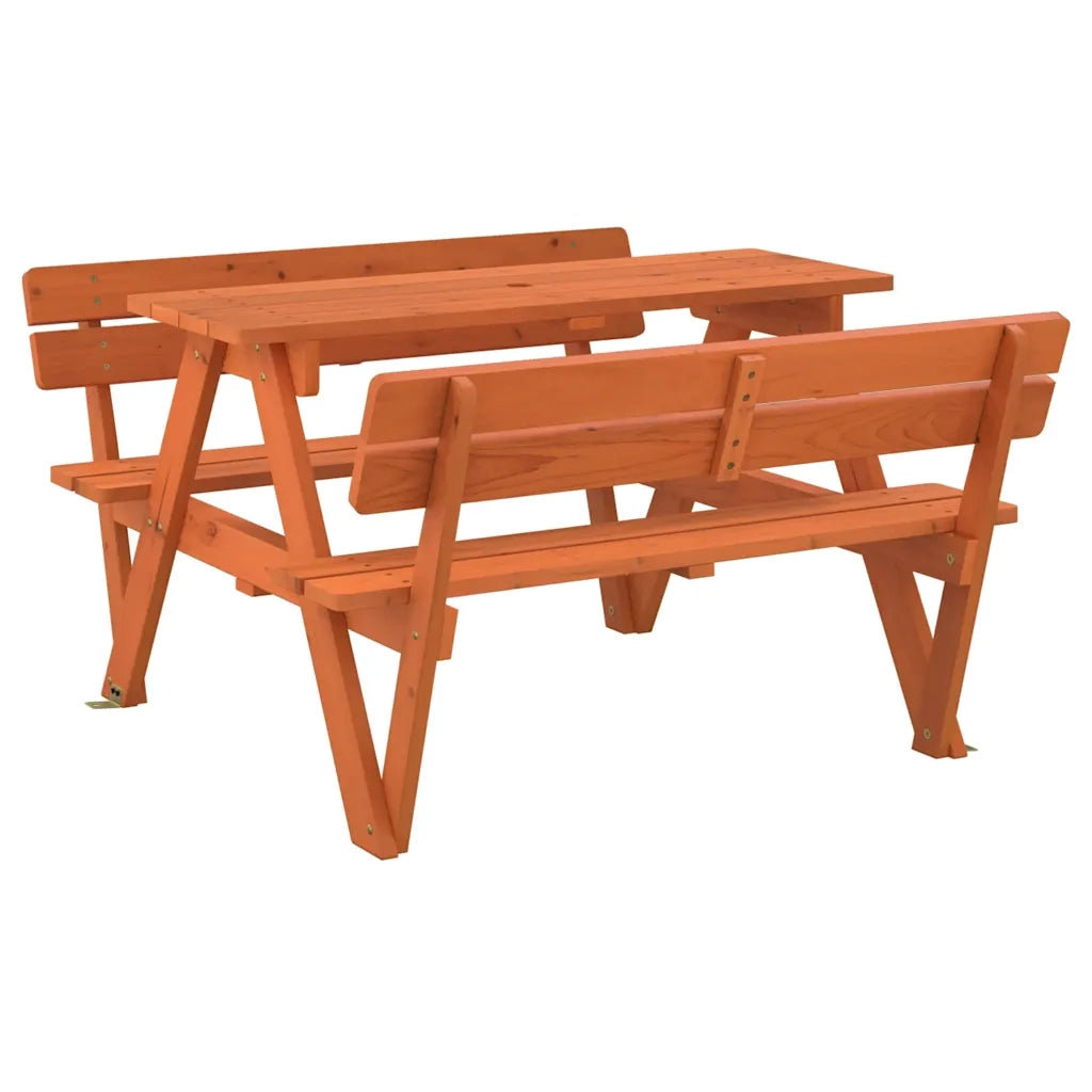 Tavolino da Giardino | Tavolo da Picnic per 4 Bambini con Foro Ombrellone Legno Abete
