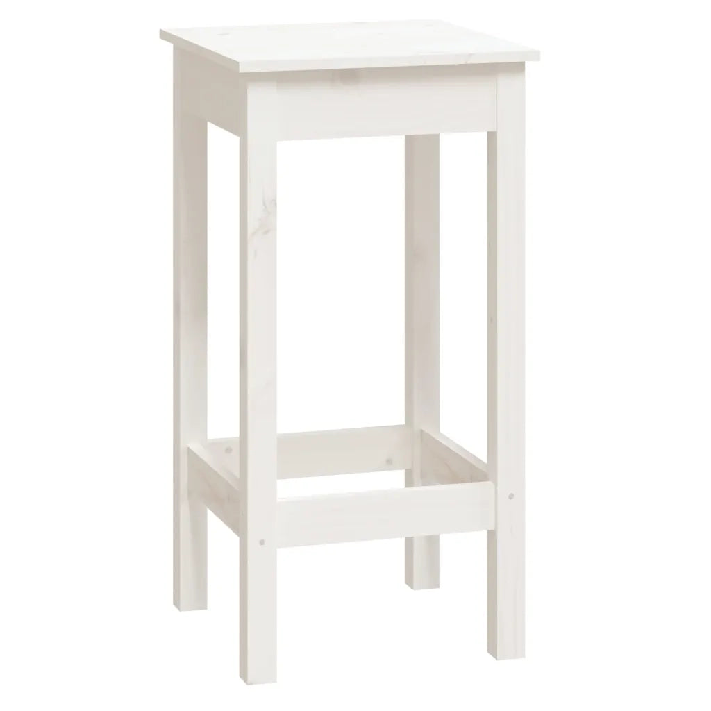 Set da Bar 9 pz Bianco in Legno Massello di Pino 3124718