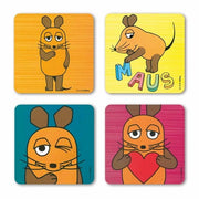 Maglietta con la Muis | Muis | Supporti | Set da 4 | Gomma | 10x10cm | Stampante duraturo | Prodotto originale con licenza
