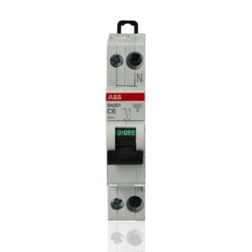ABB SN201 C6 INTERUTTORE MAGNETOTERMICO AUTOMATICO 1P+N 6KA 1M