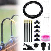 Kit di irrigazione per giardino 360 gradi - Systema di irrigazione automatico - Systeema di irrigazione per giardino - Aspiratore di acqua per piante - Bocchetta di acciaio inox regolabile - Tubo di PE 5 m