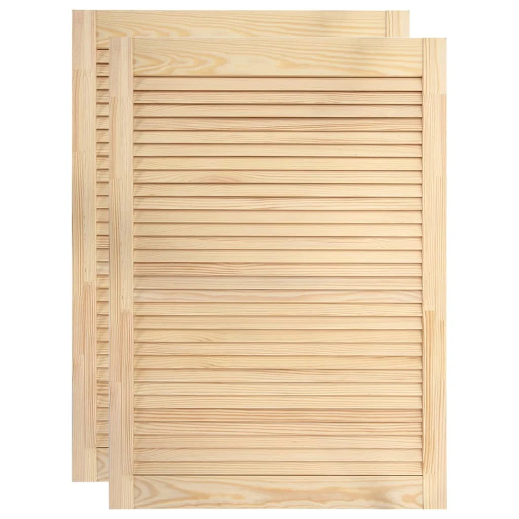 Porte a persiana 2 pezzi Legno massello di pino 69x39,4 cm 02_0003896