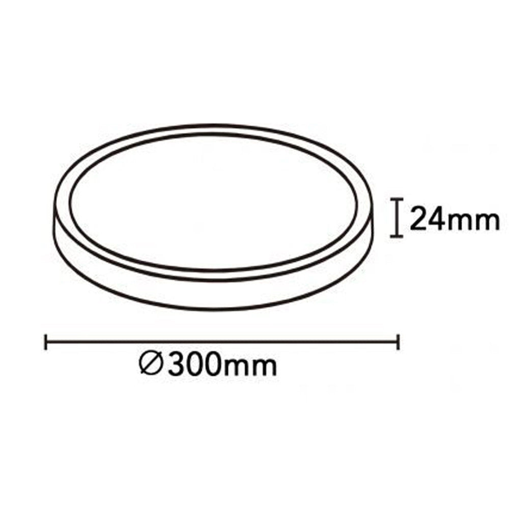 Trade Shop - Plafoniera Led Ultra Slim 24w Ip40 Con Tecnologia Cct Da 6500k A 2700k Con Switch Lv300-3c - Bianco