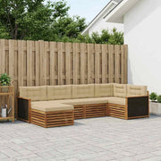 Set di divani da esterno 6 pz Naturale e Beige 3383556