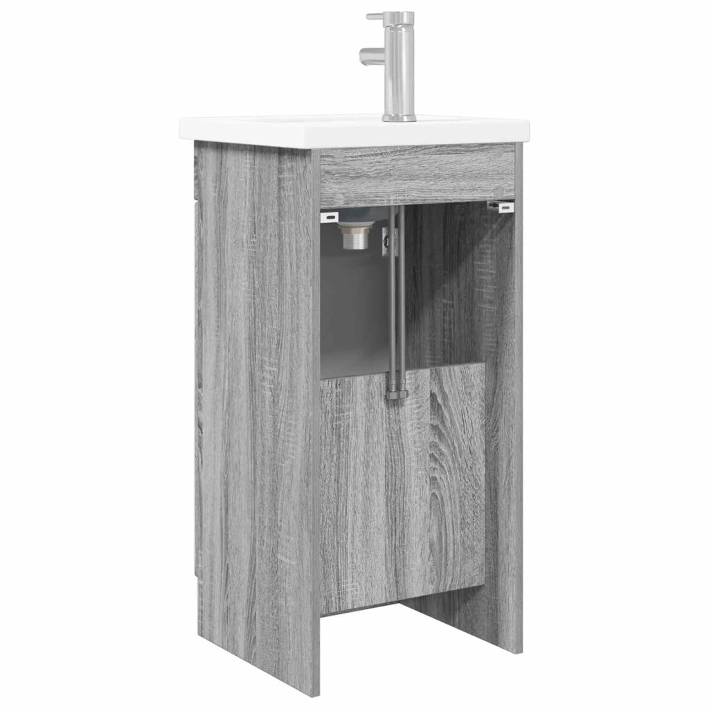 Mobile da bagno con lavabo Sonoma grigio 42 x 40 x 84,5 cm 890090