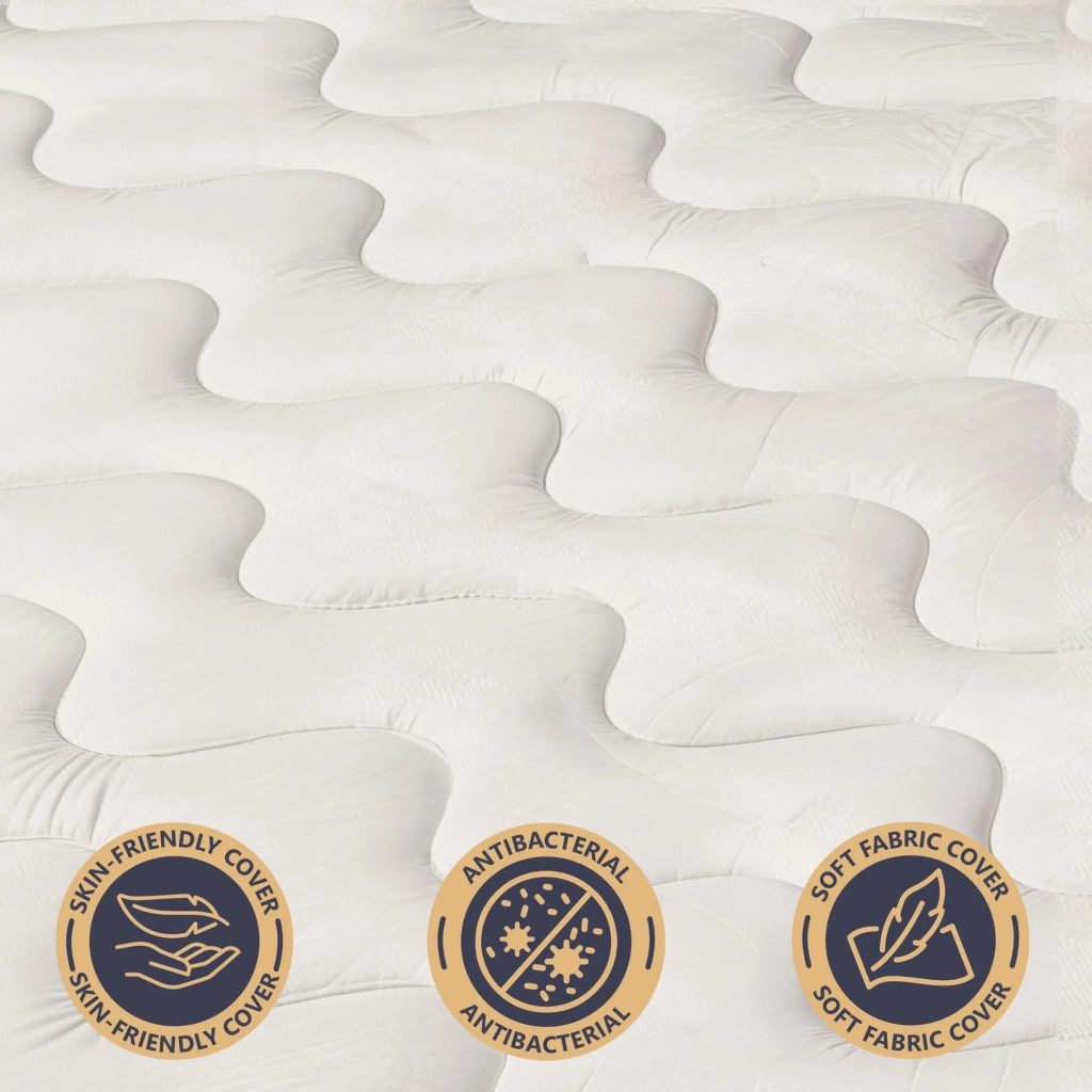 Materasso singolo 90x200 in Waterfoam Ipoallergenico, 30 cm ESSENTIAL | Imbottitura in Ovatta e Rivestimento in Tessuto 3D Traspirante, Antiacaro e Antifungino | Made in Italy