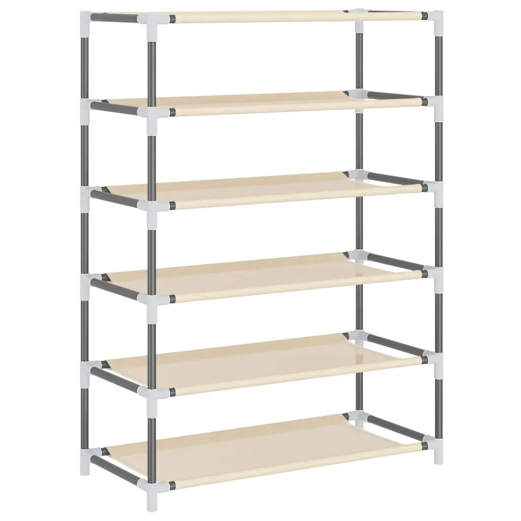 Scarpiera-Scaffale per scarpe Crema 60x28x90 cm Tessuto