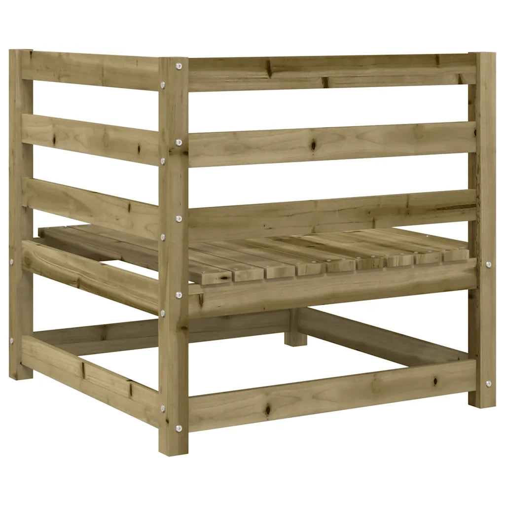 Divano Angolare da Giardino-Sofa da giardino 70x70x67 cm Legno Pino Impregnato