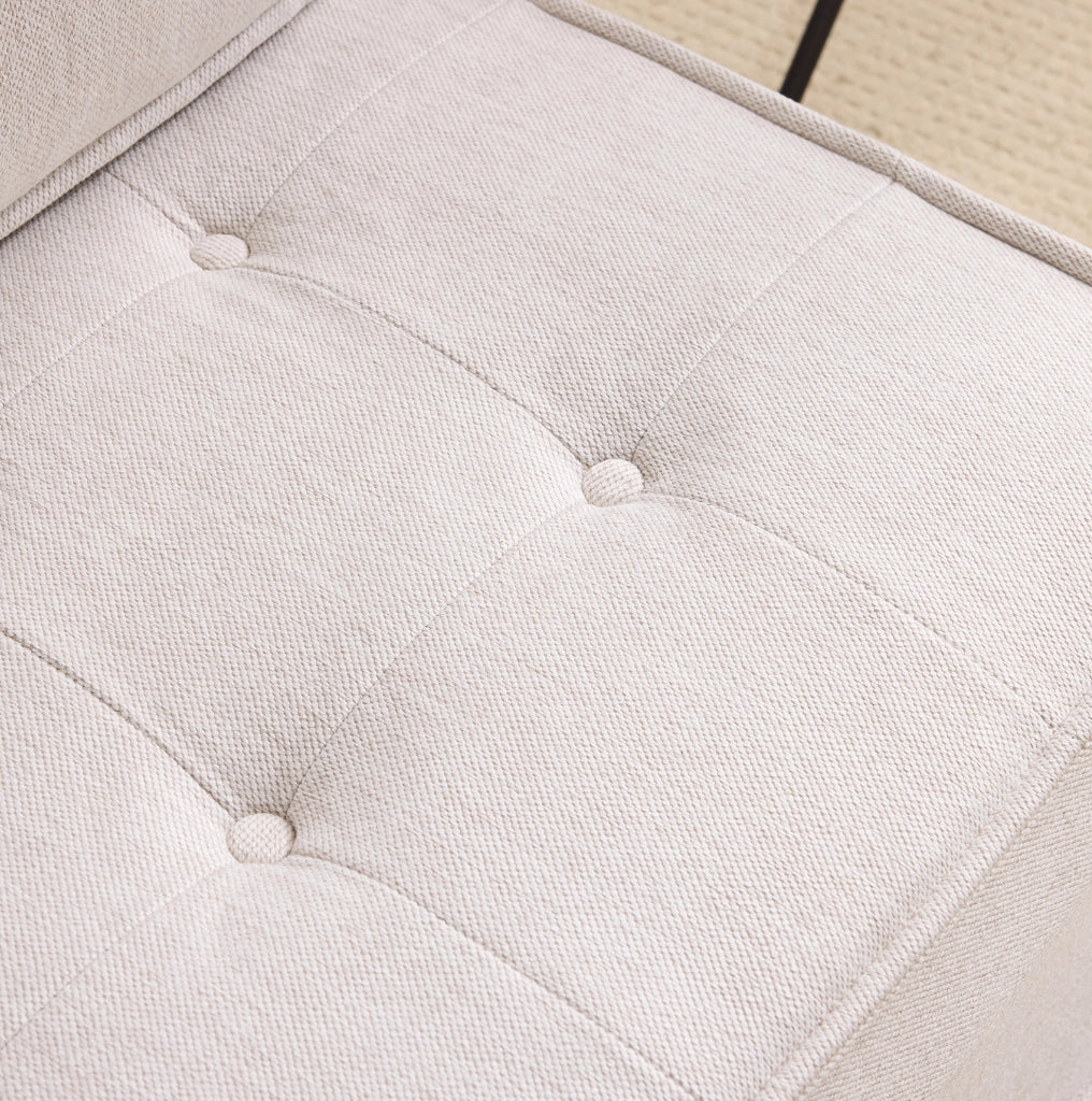Divano relax modulare compatto in lino beige