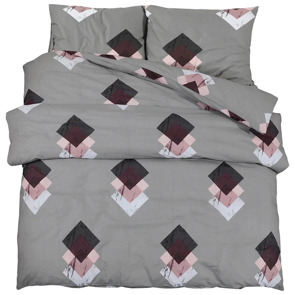 Set Copripiumino Grigio 135x200 cm in Cotone CFW5614390