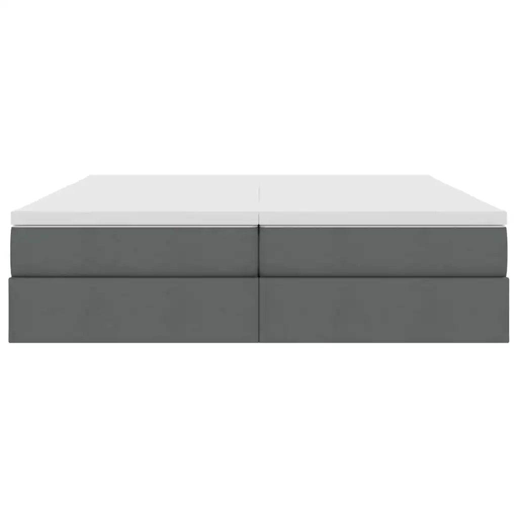 Letto con contenitore e materasso Grigio scuro 180 x 200 cm 3370350