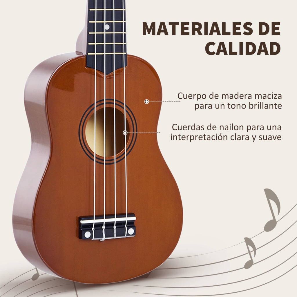Ukulele Soprano per Principianti ¨C zephmum ¨C Marrone 53x17,5x6,2cm