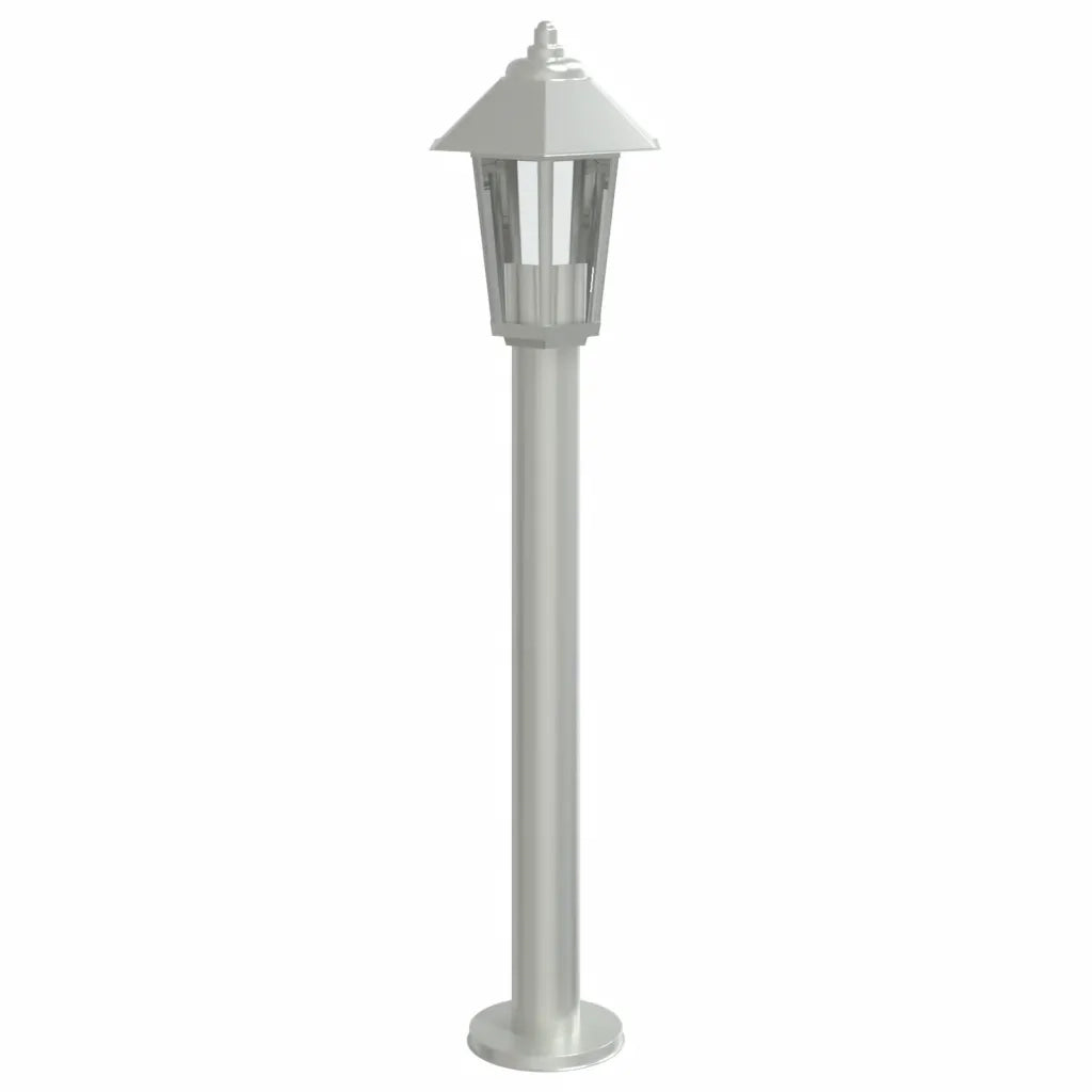 Lampade da Terra per Esterni 3 pz Argento 80 cm in Acciaio Inox 4006382