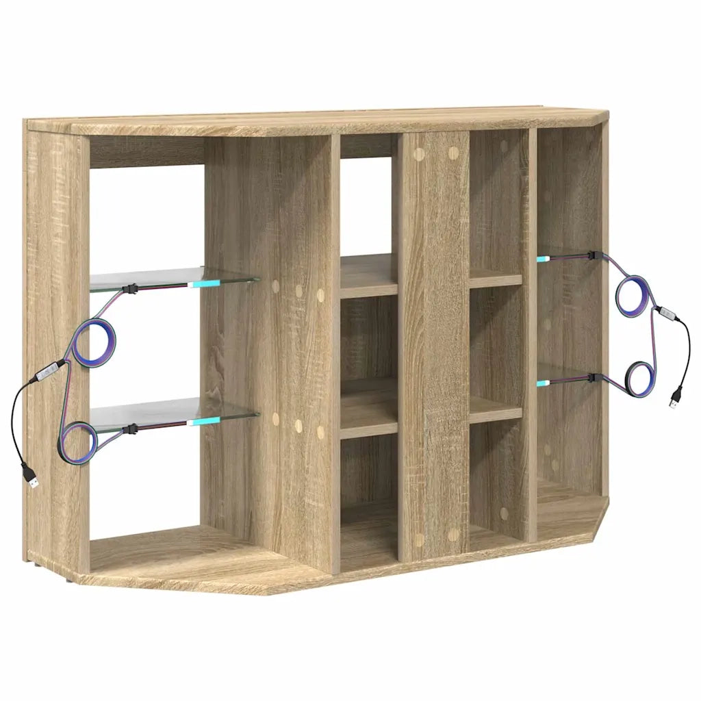 Mobile TV LED Angolare Rovere Sonoma 100x40x68cm 889787