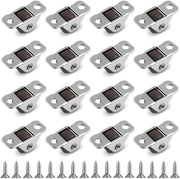 Ruote per mobili 16 pezzi - Pneumatici in gomma - Superficie superiore in acciaio - Ruote mini-zig-zag - Silenziose - Per armadi/Garage per attrezzi