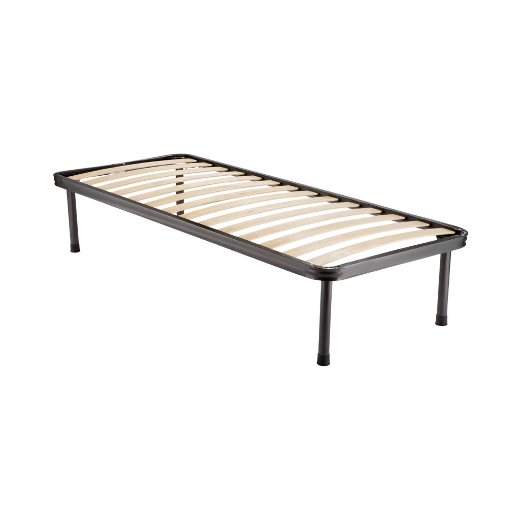Rete letto singolo Ischia, Rete ortopedica a doghe, 100% Made in Italy, Cm 80x190h38, Antracite