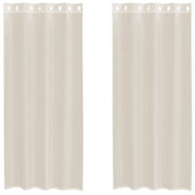 Tende in Voile con Occhielli 2 pz Crema 140x225 cm
