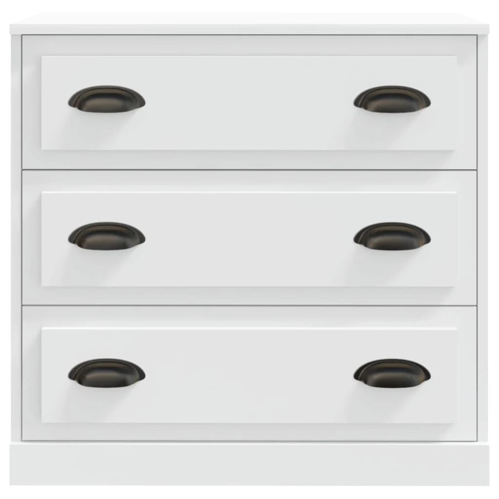 Buffet credenza cassettiera armadio mobile contenitore organizer per cucina soggiorno salotti set da 2 legno ingegnerizzato bianco 02_0036690