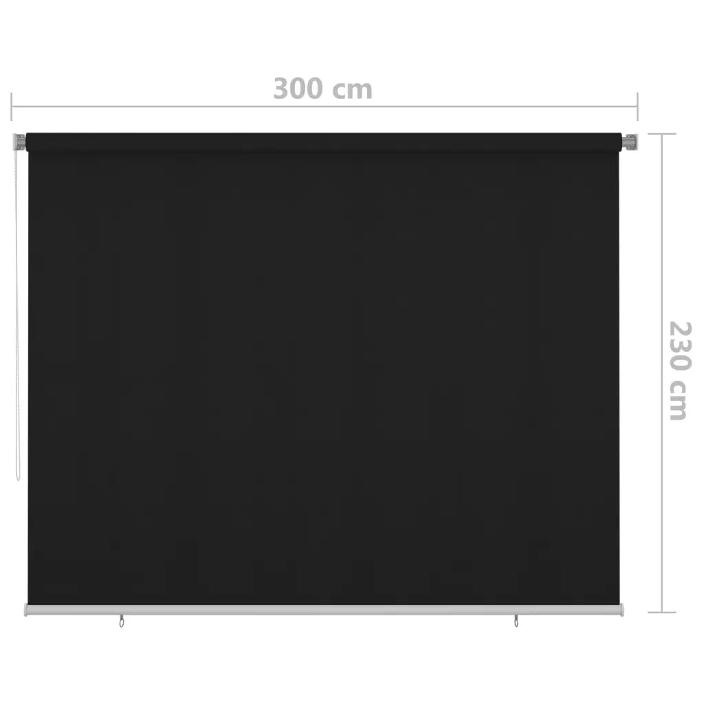 Tenda a Rullo per Esterni 300x230 cm Nera 312962