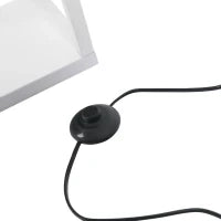 Lampada da Terra con 3 Mensole Integrate, Attacco E27 Potenza 40W, Arredamento Moderno in MDF, 26x26x160cm, Bianco